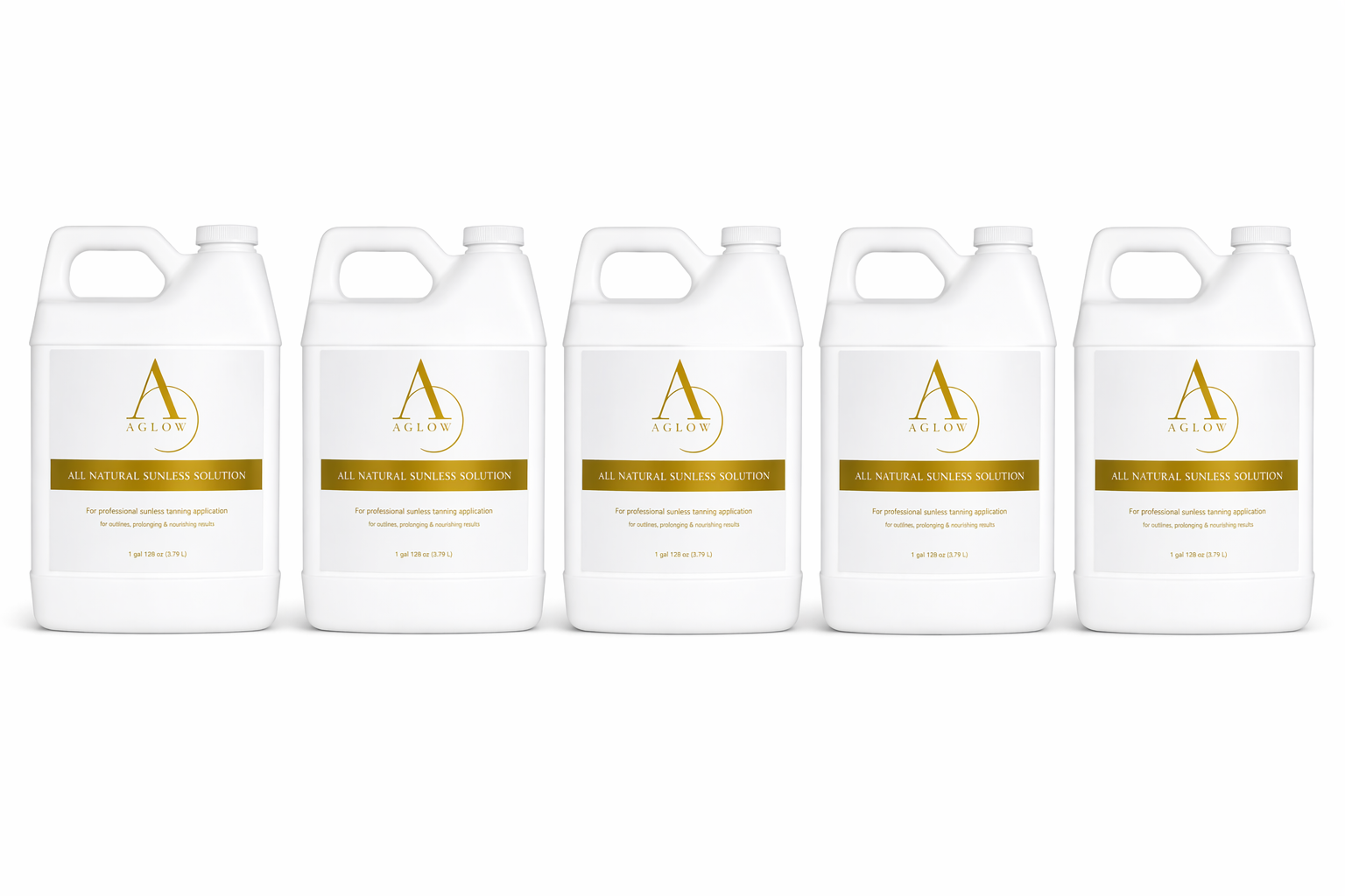 Aglow® Pro Artist Starter Kit – 5 × 8 oz Spray Tan Solutions